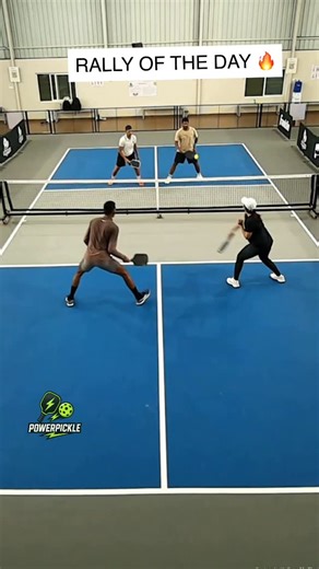 Power Pickle on Instagram: "PowerPickle - Rally of the Day! Knowing exactly when to start speeding up the ball down the middle is the secret to breaking a defensive deadlock at the kitchen. Today’s rally of the day features a tactical masterclass: after a patient dink exchange and a chaotic hands battle, the point ends with a clinical speed up in the middle that forces a communication error. By targeting the center gap during a reset, you neutralize your opponent’s reach, proving that a well-tim