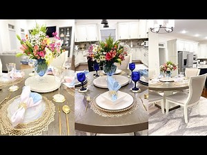 Pre Spring Tablescape Ideas | Bold Tablescape Ideas | How to Style Your Table For Spring