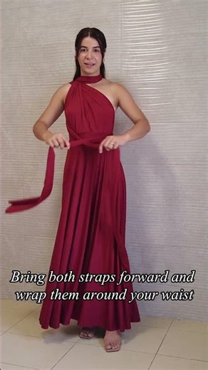 How to wear a convertible infinity dress #infinitydress #bridesmaids #fashion #howtostyle