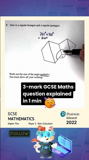 🚀 GCSE Maths (2022 Edexcel Higher Paper 1) Q5 Solved in 1 Min 😎🔥 #gcse #maths #examtips