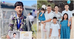 Jennifer Phạm cho 2 với  Đức Hải sang Mỹ học cùng con trai Quang Dũng