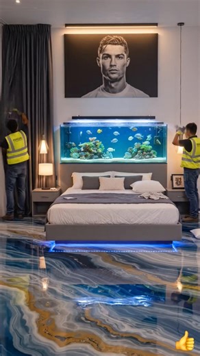 Cristiano Ronaldo bedroom 😎 || #shorts #trending #youtubeshorts #diy #ronaldo #bedroom