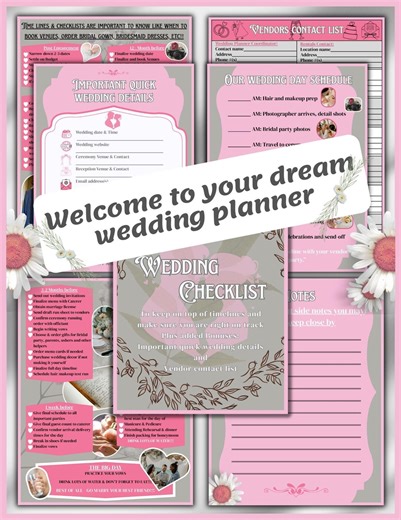 Printable Wedding Day Timeline | Elegant Wedding Planner Template | Bridal Schedule | Digital Download by Create & Bloom - Etsy