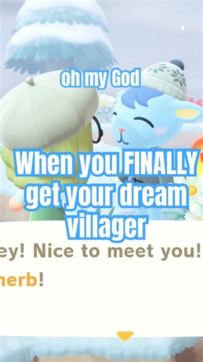 When you finally get your dream villager. #shorts #animalcrossing
