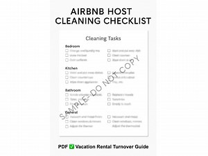 Airbnb Host Cleaning Checklist - Etsy