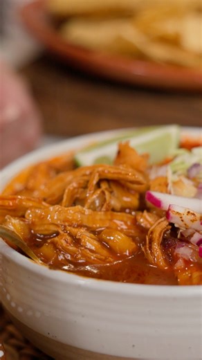 Let me share with you how to make a family-size RED CHICKEN POZOLE, also known as Pozole Rojo de Pollo. It’s quick, easy, and incredibly delicious—perfect to enjoy any time of the year. I hope you give it a try and love it as much as we do! Ingredients: 4 lbs chicken breast with rib 50oz precooked hominy; reserve 1/2 cup for the sauce 1 1/2 onion;divided 1 head of garlic ; 3 cloves for the sauce 3 bay leaves 12 New Mexico chile pods 3 chile morita 1 chile ancho 2 tsp chicken bouillon 2 tsp orega