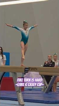 😱She fell on Beam doing full turn.. what's the tips and tricks to not fall? #shorts #gymnast #sports
