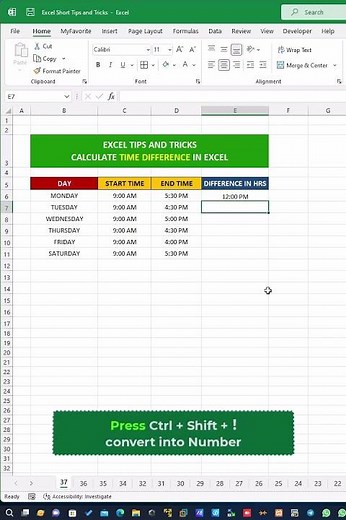 Simple Way to Calculate Time Difference in MS Excel Sheet | Ethica 👍