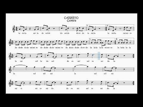 CARIÑITO cumbia Peruana CON PISTA (flauta, metalofono, melódica, etc.)