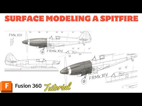 Surface modeling a Spitfire in Fusion 360/CAD Tutorial