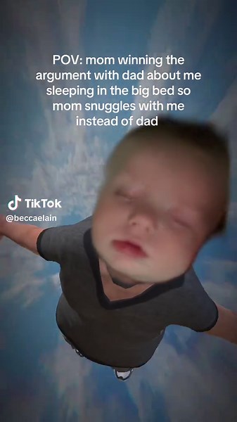 He loves the big bed hehe #baby #sleeping