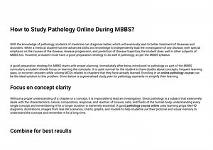 How to Study Pathology Online During MBBS? - SlideServe