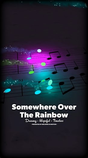 🎵 Somewhere Over the Rainbow – Harold Arlen Dreamy • Hopeful • Timeless Written for The Wizard of Oz (1939), the song expresses longing and optimism and quickly became one of the most beloved melodies in film history. #Music #Piano #FilmMusic #ClassicCinema | Melodies in Motion