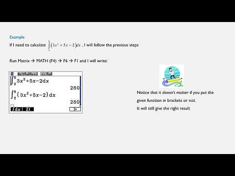 Using the Casio Fx CG50 for integrals