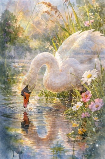 The Gentle Night Sleep of a Swan | Relaxing Nature