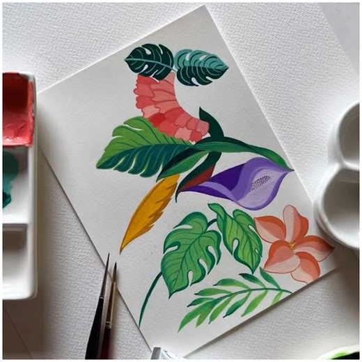 Painting with gouache is such a satisfying process! | Art & Sculpture