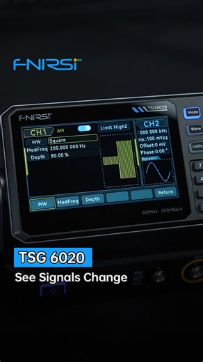 FNIRSI on Instagram: "Ever wondered how signal modulation really looks? See AM, FM, PM and digital signals change in real time. From ASK/FSK/PSK to true arbitrary waveforms—made visual. Built for labs, learning, and signal experiments. Save this if waveform clarity actually matters. Follow for more hands-on signal visuals. #FNIRSI #electronics #signalgenerator #DDS #function #STEMlearing"