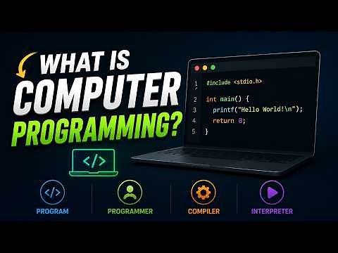 Introduction to Computer Programming | What is it? Programming Language Types