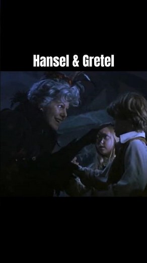 The Witch captures Hansel and Gretel #hanselandgretel #lynnredgrave #movies #fairytales