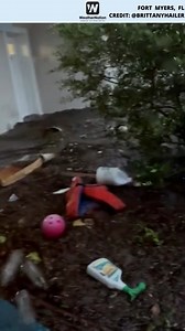 24K views · 318 reactions | Wow, look at the storm surge earlier today in Fort Myers, FL as Ian pushed onshore. Trash, yard debris and dirty water can be seen at least 3 feet high here. | WeatherNation | Facebook