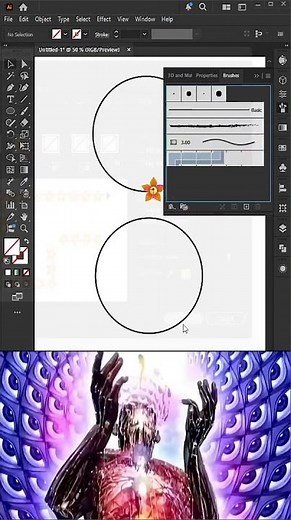 how to place pattern on path in illustrator #illustrator #gfxom