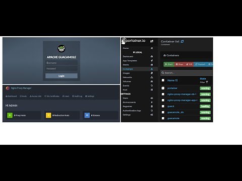 Install Guacamole ( guacamole/guacamole ) using Docker, Portainer and Nginx Proxy Manager