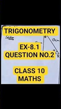 TRIGONOMETRY -EX-8.1/CLASS 10 MATHS #cbseclass10 #maths #exams