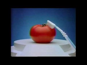Aquafresh Toothbrush Commercial Brushing a Tomato from 1994