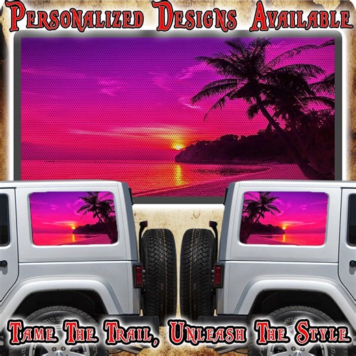 Beach See Through Window Graphics - Etsy Canada