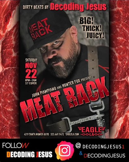 Lopez Montiel Edgar on Instagram: "Decoding Jesus @ The Eagle LA 11/22/2025 . A night of underground tech house & techno."