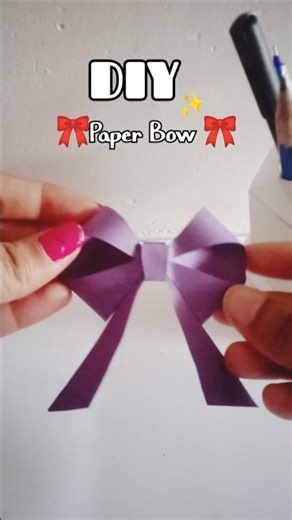 DIY Paper Bow || Laziest way to make bow🎀 #craft #art #diy #craftideas #shortsfeed #viral