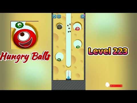 Hungry Balls Level 223 Walkthrough | Addictive Puzzle Challenge 🍽️⚽ | Go Answer