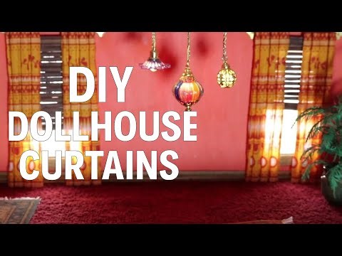 DIY Dollhouse Curtains | Easy Miniature Curtain Tutorial