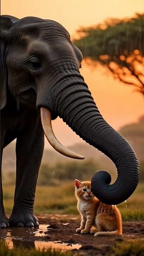 elephant love's cats emotional ai vedio #cats