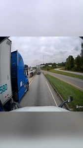 568K views · 3.8K reactions | Truck tries to cut the exit line but dashcam driver lets him in, patience wins on the road | American Truck Drivers | Facebook