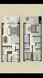 🌿two-story house floor plan, featuring 1 bedroom, living, dining, and kitchen areas on the ground floor, and 3 bedrooms with a terrace on the upper floor. #4bberooms 🌿 #fblifestyle #dreamhome #housedesign #dreamhouse 🏡ℂ𝕣𝕖𝕕𝕚𝕥 𝕥𝕠 ℝ𝕚𝕘𝕙𝕥𝕗𝕦𝕝 𝕆𝕨𝕟𝕖𝕣💚 | Dream House