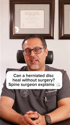 Can a herniated disc heal without surgery⁉️