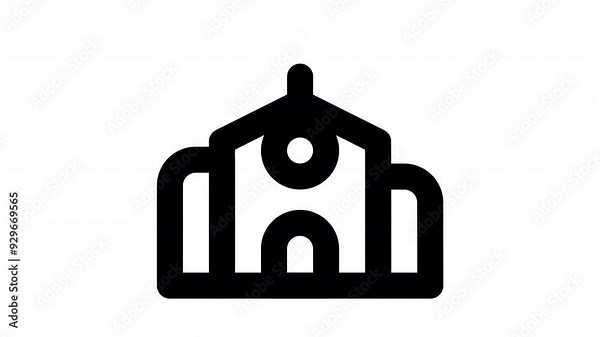 School building motion icon. which can be used for various purposes such as websites, mobile apps, presentation and others.