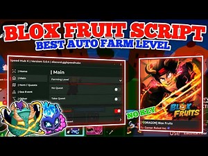 Speed Hub X Roblox Script | New Blox Fruits Script Update Best Auto Farm Level