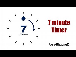 7 Minute Countdown Timer with minute click sounds 7 Mins