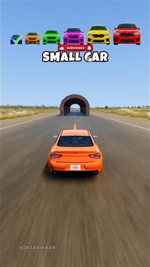 Tiny Car, Huge Challenge 😱🚗 | Satisfying Tunnel Run 🔥