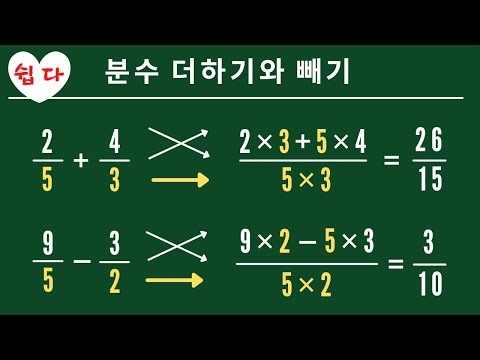 [인공지능 우프GO] 분수 더하기 , 분수 빼기 쉽게 하는 법