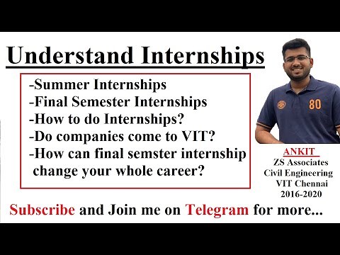INTERNSHIPS explained | VIT Chennai & Vellore
