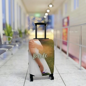 Bride Luggage Cover: Honeymoon Travel, Stylish Baggage Protector - Etsy