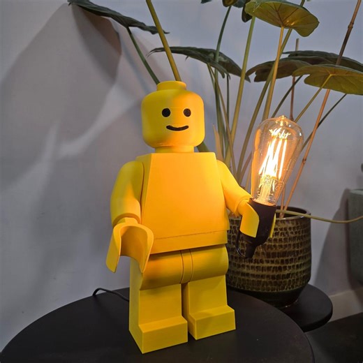 3d-printed Minifigure Table Lamp 36cm – Yellow PLA | Modern Desk Lamp, Including Light Source - Etsy