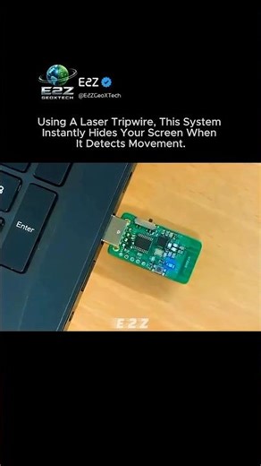 Instant Screen Privacy with Laser Tripwire!