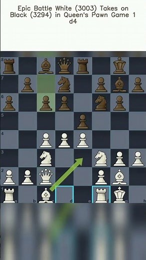 Epic Battle White 3003 Takes on Black 3294 in Queen's Pawn Game 1 d4