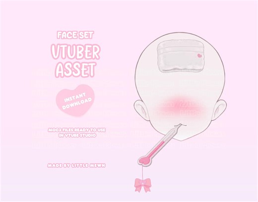 Vtuber Asset | Thermometer First Aid Outfit Accessory Bundle for Vtuber Models | Vtube Studio Compatible - Etsy