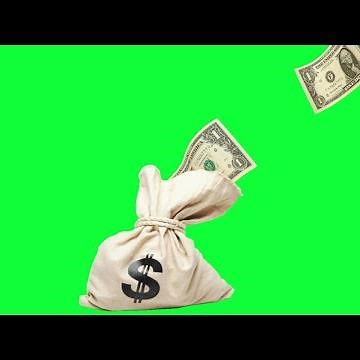 Dollar Bag Animation Green Screen Effect HD footage