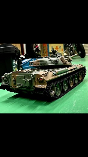 1/16 74式戦車が完成。 #74式戦車 #74式戦車を作る #タミヤ #tamiya #tank ＃ラジコン戦車
